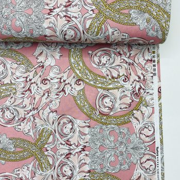 Osmanlı Desen Pudra Poplin Kumaş