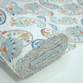 Şal Desen Mint Poplin Kumaş