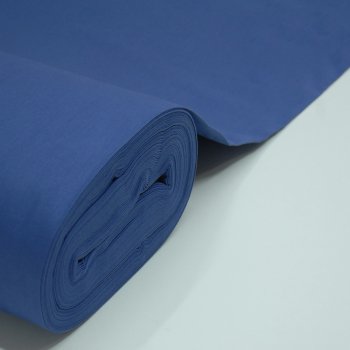 Düz İndigo Poplin Kumaş